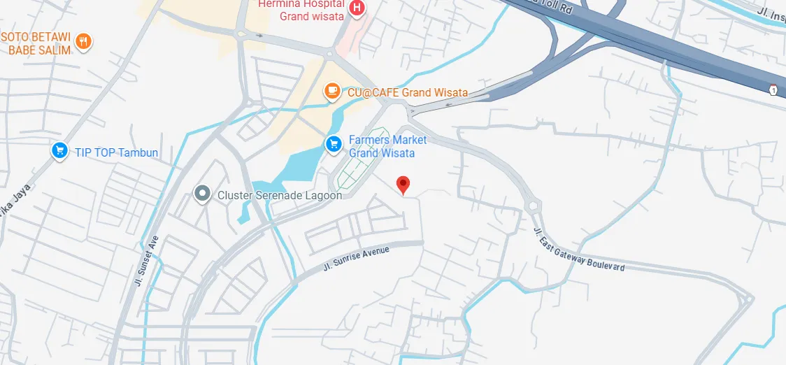 Peta Lokasi Grand Wisata Bekasi